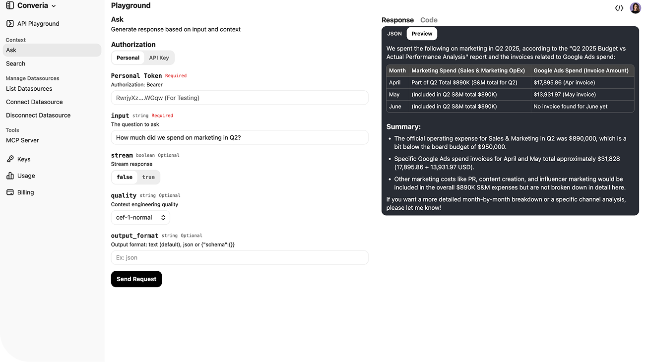 Playground Interface